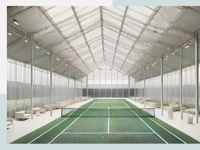 Строительство теннисных кортов в Когалыме