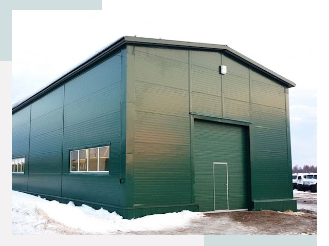 Двускатные ангары в Когалыме