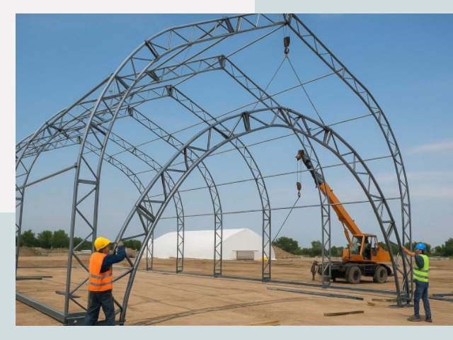 Монтаж ангаров в Когалыме от 620 руб. - Надежно и быстро